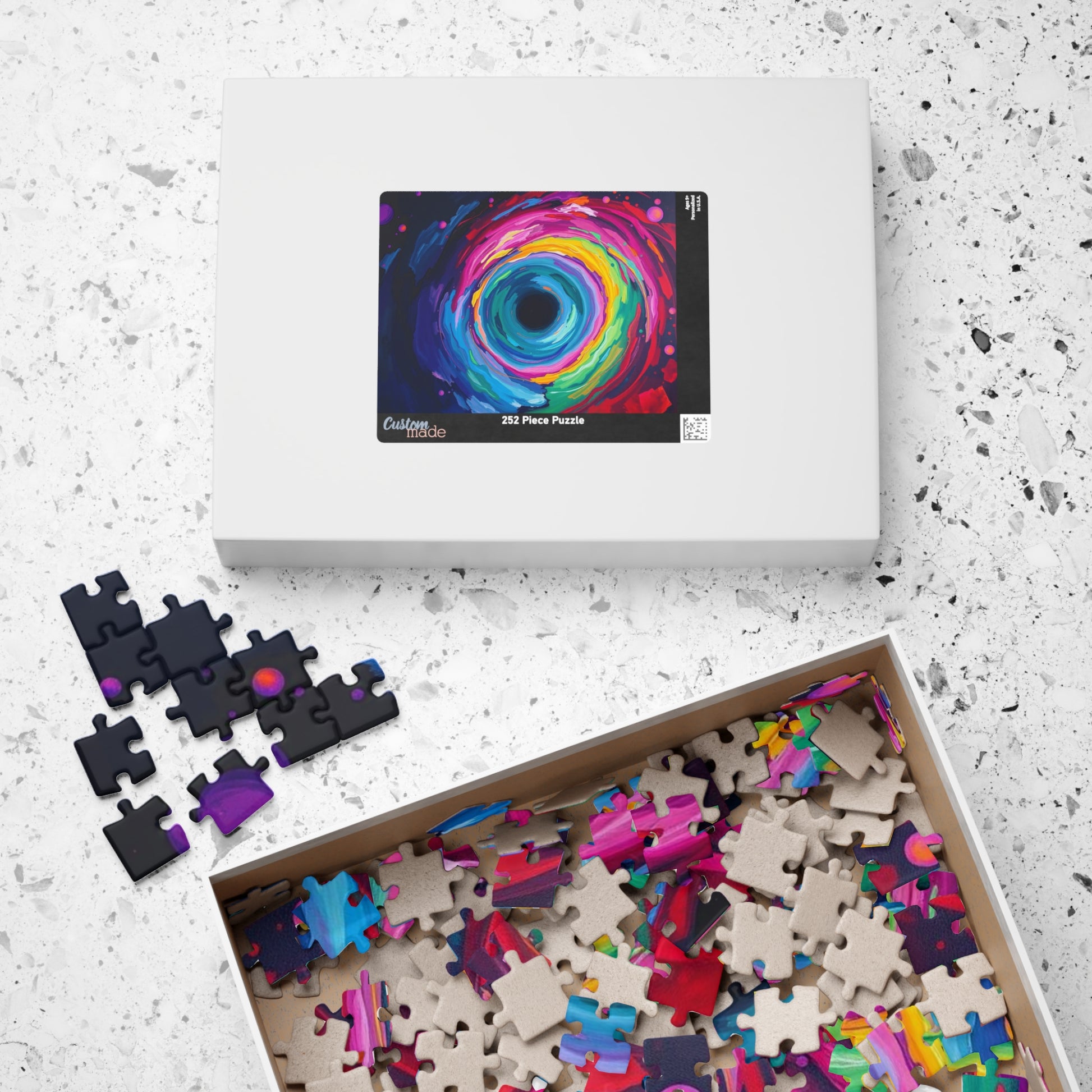 Vibrant Galaxy Puzzle, Colorful Abstract Jigsaw for Family or Solo Fun Puzzle The Puzzle Chest