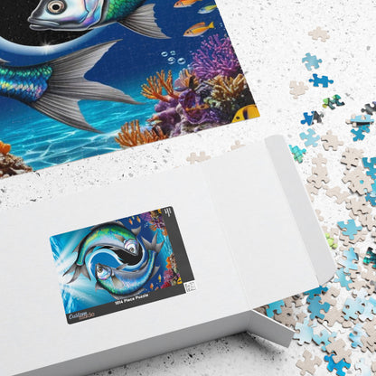 Ying Yang Fish Puzzle, 110-1014 Piece Pisces Zodiac Sign Jigsaw, Mindfulness Activity Gift for Fish Lovers, Family Game Night, Brain Teaser Puzzle The Puzzle Chest