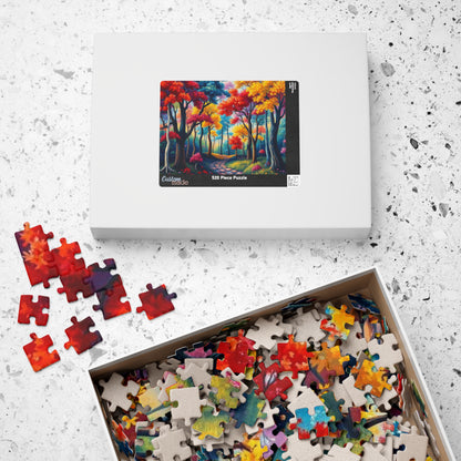 Autumn Woodland Puzzle - Landscape Jigsaw Game, Tranquil Fall Scenery, Family Game Night Gift for Nature Lover, Cozy Mindful Indoor Activity Puzzle The Puzzle Chest