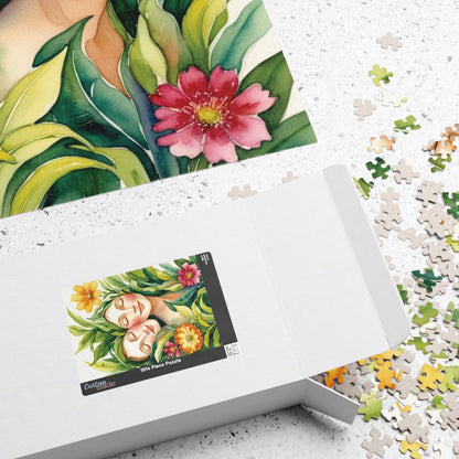 Surreal Human-Nature Jigsaw Puzzle, Floral Faces Design, Adult Puzzle Relaxing Indoor Activity, Gift for Nature Lovers Inspired by F. Kaholo Puzzle The Puzzle Chest