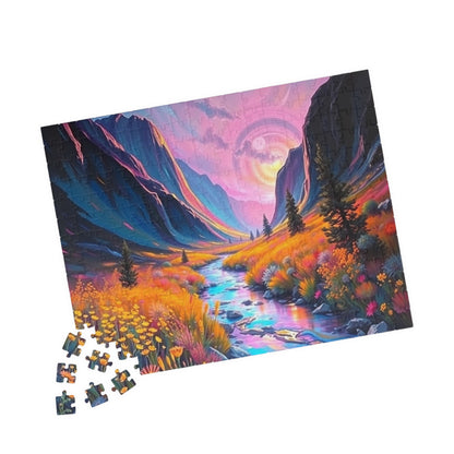 Mountain View Landscape Puzzle, 110-1014 Jigsaw Game for Adults, Colorful Art Puzzle for Relaxation, Nature Lover Gift, Family Fun Activity Puzzle The Puzzle Chest