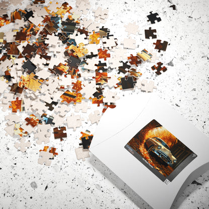 Vintage Car Autumn Puzzle - Classic 1953 Kaiser Manhattan | Retro Auto Jigsaw Game | Gift for Car Lovers, Family Night Leisure Activity Puzzle The Puzzle Chest