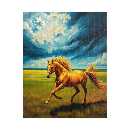 Majestic Running Horse Jigsaw Puzzle, Equestrian Gift for Animal Lover, Family Game Night, Solo Fun Mindfulness Activity, Home Entertainment 252 pcs (Vertical) Puzzle The Puzzle Chest