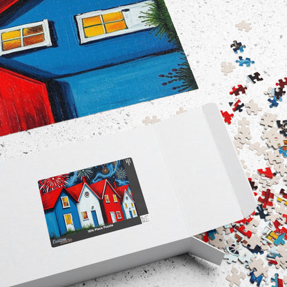 Fireworks Over America Jigsaw Puzzle, Festive Game with Colorful Fireworks for Family Game Night, Holiday Gift, Home Décor, Fun Activity Puzzle The Puzzle Chest