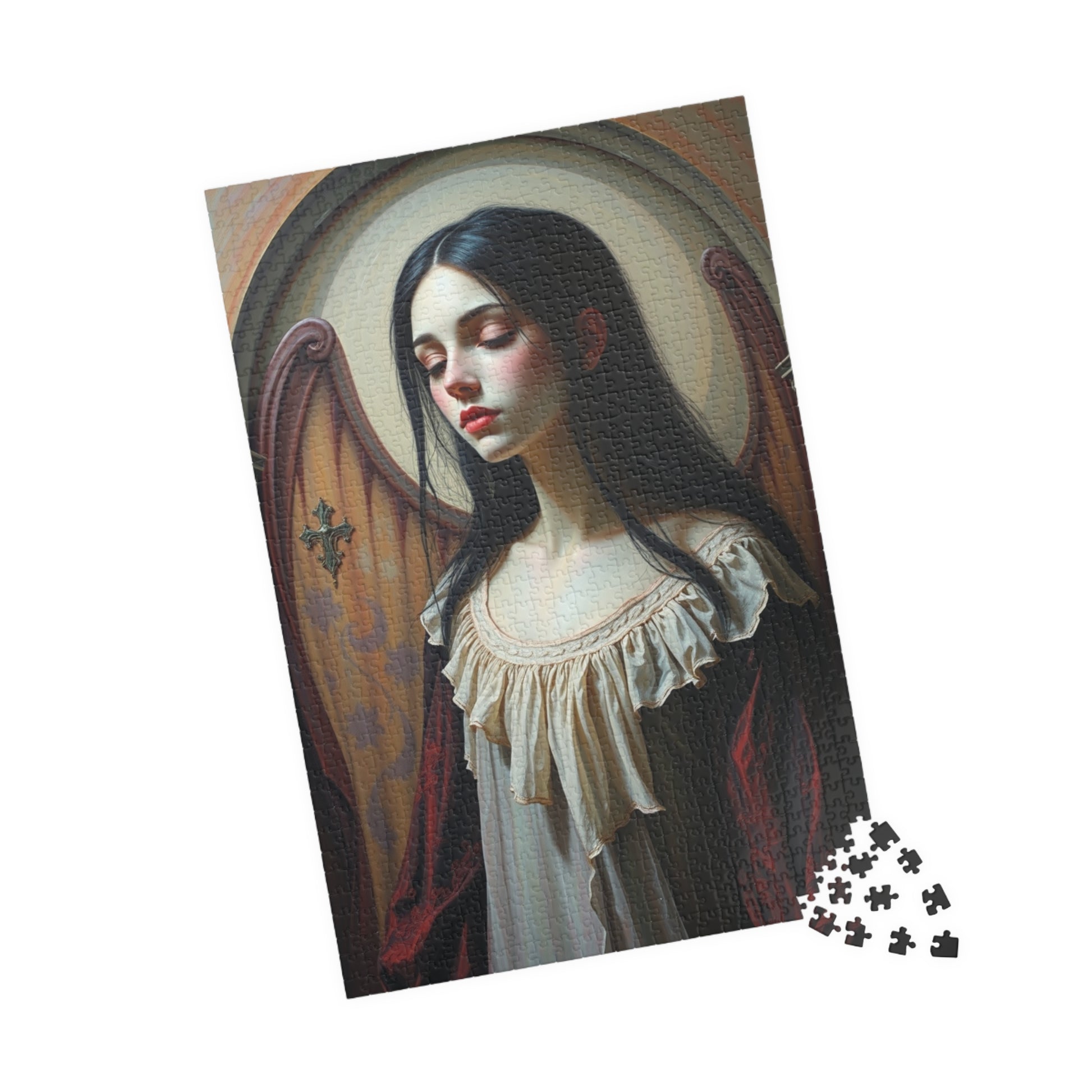 Artistic Portrait Puzzle, Unique Jigsaw Puzzle for Adults, Perfect Gift for Gothic Art Lover and Puzzle Enthusiast, Mindfulness Activity Puzzle The Puzzle Chest
