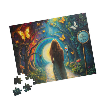 Whispers of the Rainbow Garden Jigsaw Puzzle, Rainbow Puzzle, LGBTQ Puzzle Art Pride Month Gift for Adults, Family Activity, Mindfulness Puzzle The Puzzle Chest