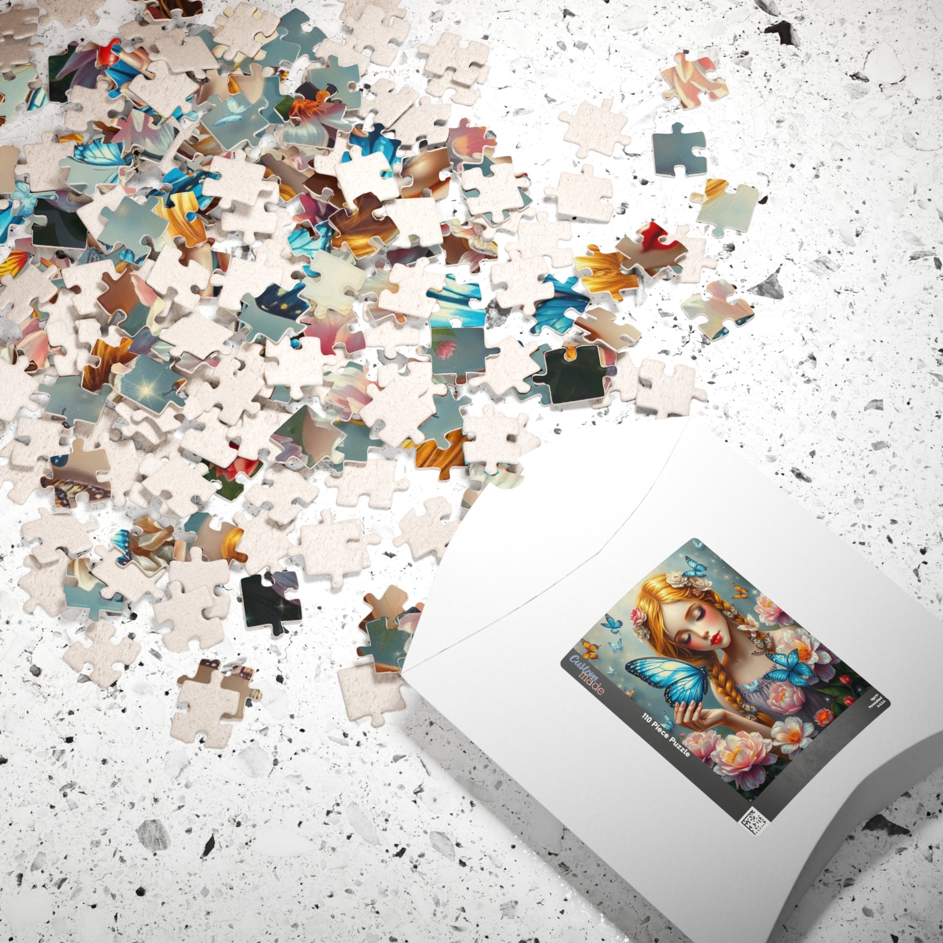 Butterfly Dream Puzzle, Enchanting Art Jigsaw Game, Nature Animal-themed Gift, Floral Puzzle for Adult, Family Activity or Solo Fun Puzzle The Puzzle Chest