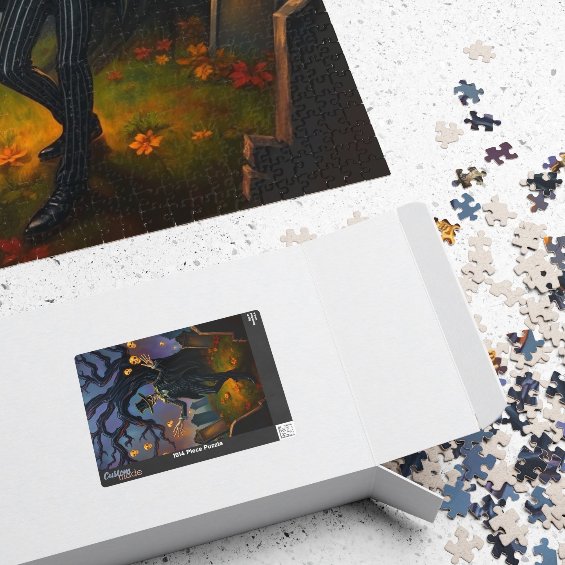 Halloween Themed Puzzle, Spooky Skeleton Design, Adult Jigsaw Game for Fall Decor, Family Game Night, Perfect for Autumn Celebrations, Gift Puzzle The Puzzle Chest