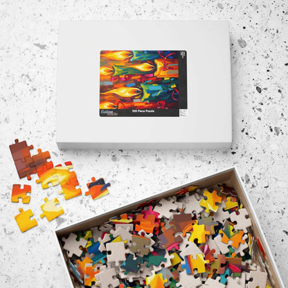 Candlelight Jigsaw Puzzle for Adults - Cozy Abstract Candle Art Christmas Theme