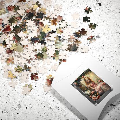Peony and Rose Fairy Themed Puzzle - Enchanting 110-1014 Piece Mindful Jigsaw Gift for Adult Fantasy Puzzle Lover, Family or Solo Fun