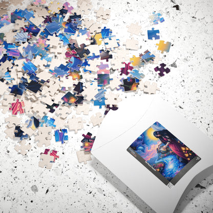 Mystical Water Goddess Puzzle, Aquarius Zodiac Symbol Jigsaw Game, Gift for Friends Fantasy Lovers, Mindfulness Activity, Home Entertainment Puzzle The Puzzle Chest