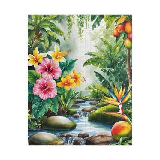 Garden of Eden Puzzle, Biblical Theme, 110, 252, 520, 1014-piece, Flowers Bloom, Streams, Fruit Trees, Faith-Based Gift for Puzzle Lover 520 pcs (Vertical) Puzzle The Puzzle Chest