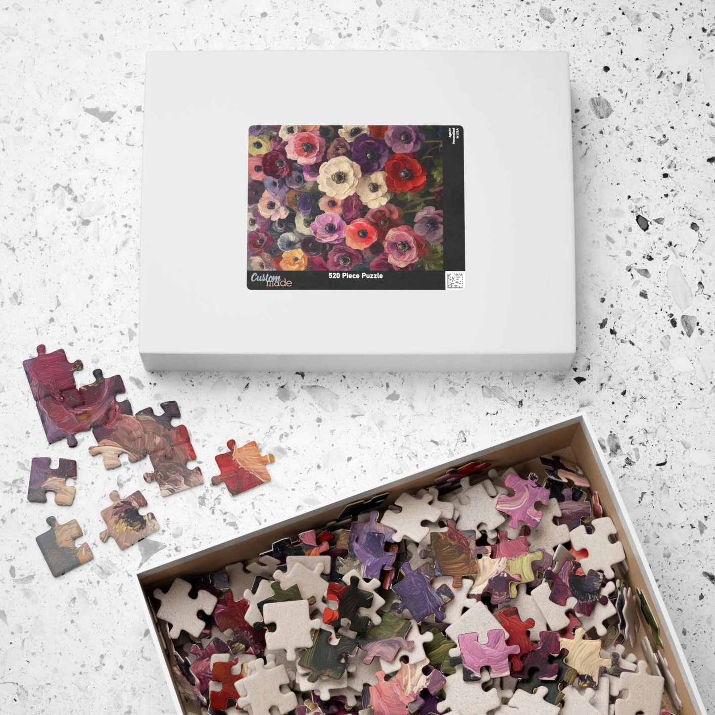 Vintage Anemone Floral Puzzle 110-1014 Piece | Botanical Jigsaw Puzzle