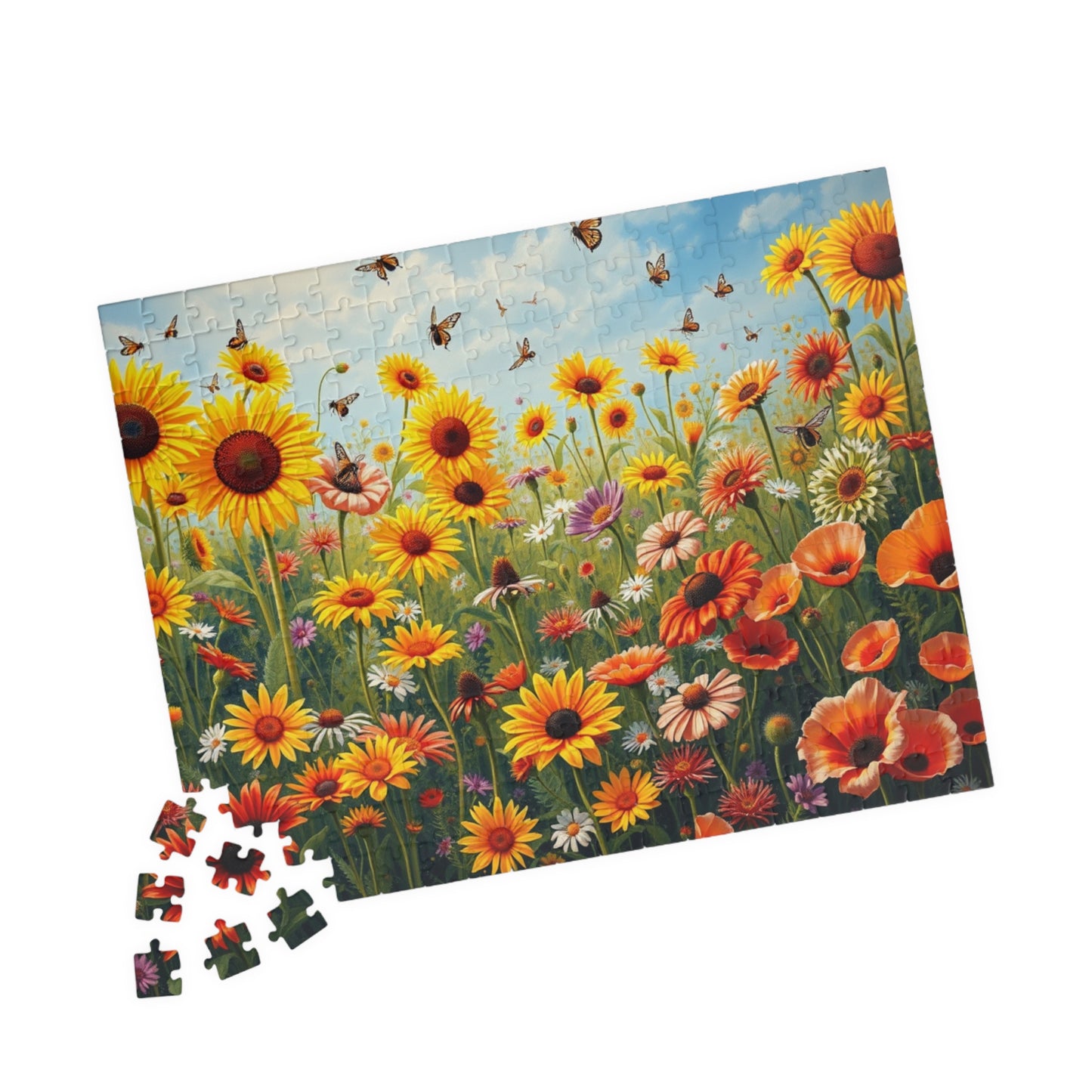 Bright Floral Puzzle | Nature Lovers Gift, 110-1014 Piece Botanical Adult Jigsaw Puzzle, Gift for Flower Enthusiast, Quiet Leisure Activity Puzzle The Puzzle Chest