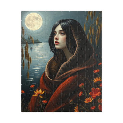 Mythical Selkie Puzzle, Moonlit Serene River Scene Jigsaw Game for Adults, Relaxing Unique Gift for Puzzles Lovers, 110-1014 Pieces Solo Fun