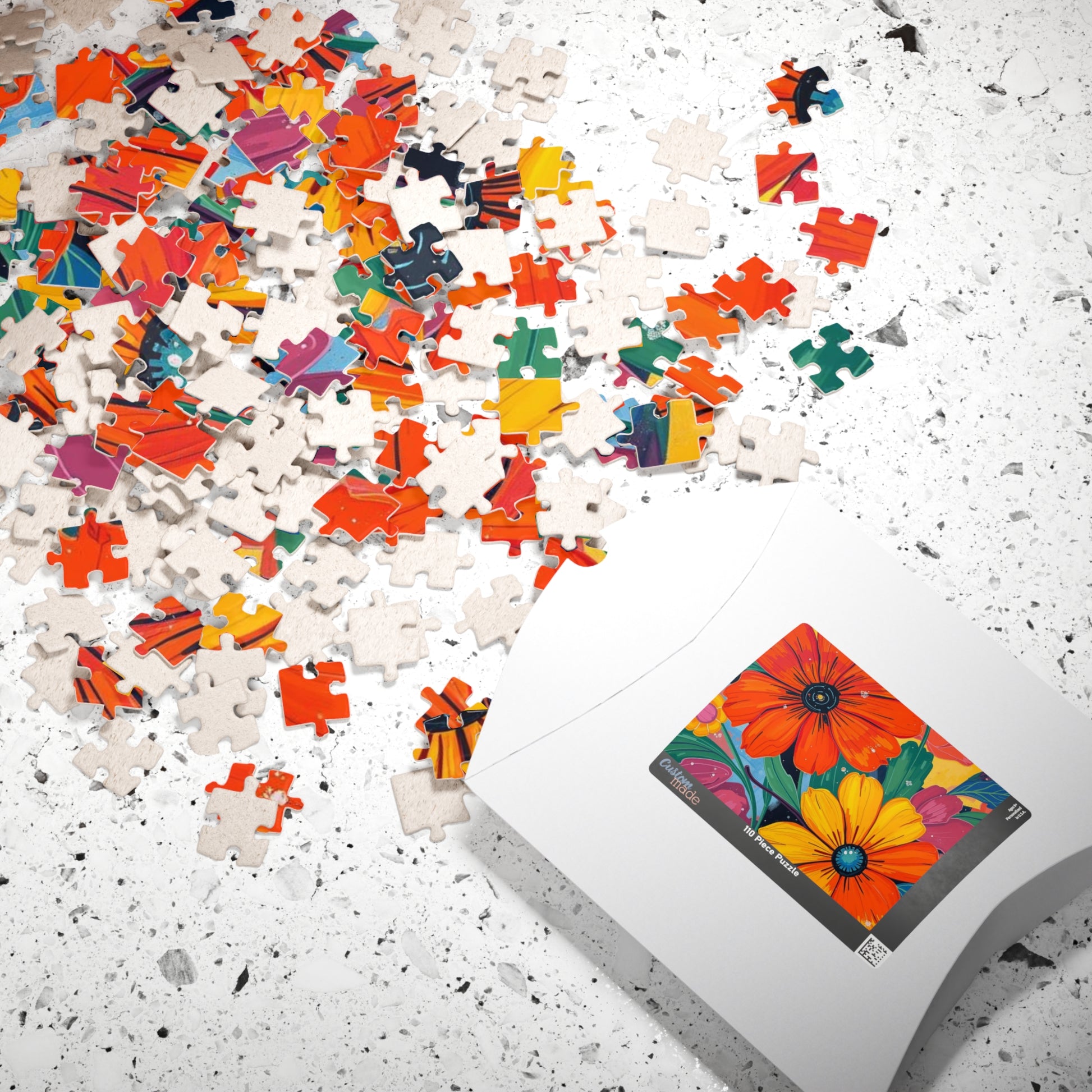 Vibrant Floral Jigsaw Puzzle, Perfect Gift for Nature Lovers, Family Fun Game Nighht, Adult Indoor Entertainment, Brain Teaser Puzzle The Puzzle Chest