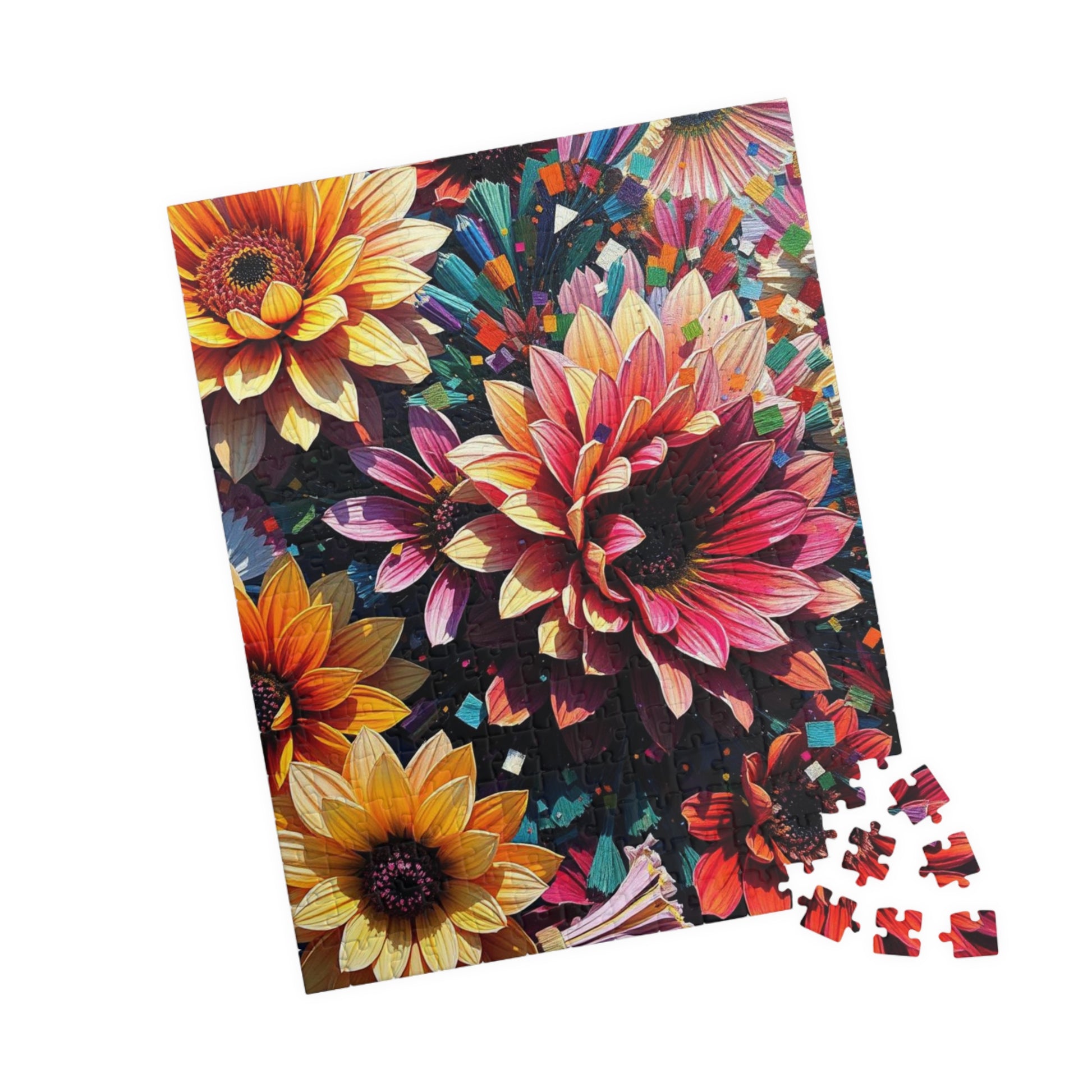 Vibrant Floral Jigsaw Puzzle - Gift for Flower Lovers, Family Game Nights, Home Entertainment Puzzle The Puzzle Chest