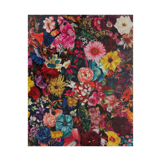 Vibrant Floral Collage Puzzle, Jigsaw for Family Fun, Colorful 110-1014 Piece Flower Design, Gift for Puzzle Lover, Home Decor, Relaxation 520 pcs (Vertical) Puzzle The Puzzle Chest