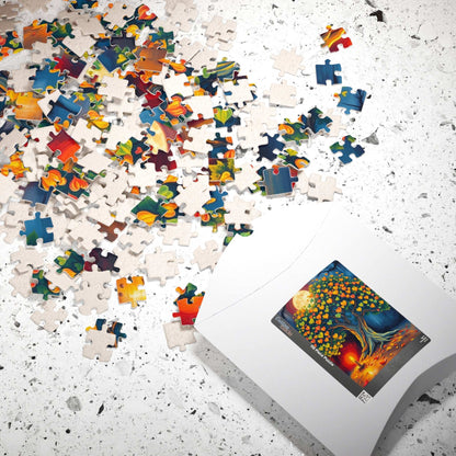 Majestic Bodhi Tree Puzzle for Adults - Heart-Shaped Leaves Design, Puzzle Lover Gift for Friends, Home Entertainment, Mental Exercise Puzzle The Puzzle Chest