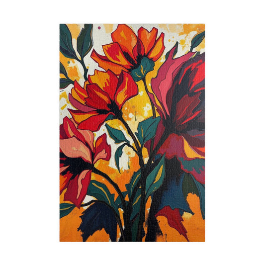 Abstract Floral Puzzle Art | 110, 252, 520, 1014-piece Colorful Jigsaw | Perfect Gift for Art Lover, Home Decor, Family Fun 1014 pcs (Vertical) Puzzle The Puzzle Chest