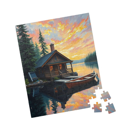 Serene Lakeside Cabin Puzzle | Perfect for Nature Lovers, Family Game Night, Cozy Evenings, Gifts and Home Decor Puzzle The Puzzle Chest