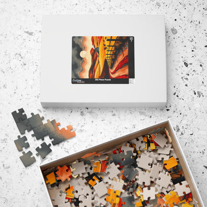 Sunset Pastoral Scene Puzzle - Tranquil Jigsaw for Family Fun, Gift for Friends, Home Decor, Cozy Nights Puzzle The Puzzle Chest
