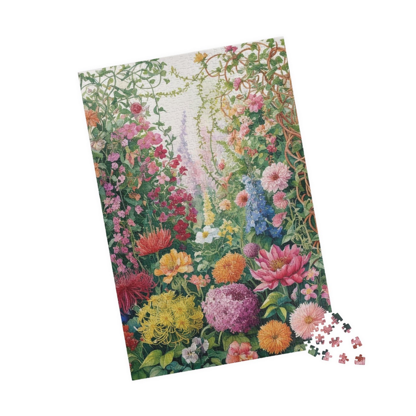 Wildflowers and Vines Puzzle, Garden Flowers Jigsaw, Floral Nature Themed Tabletop Game, 110-1014 Piece Botanical Art, Fun Family Activity Puzzle The Puzzle Chest