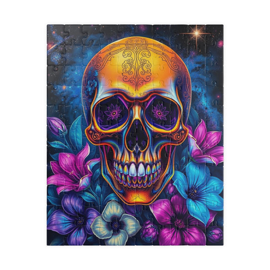 Cosmic Skull Artwork Puzzle for Adults, 110-1014 Piece Gothic Jigsaw Game, Best Unique Gift for Puzzle Lover, Mindfulness Activity, Solo Fun 110 pcs (Vertical) Puzzle The Puzzle Chest