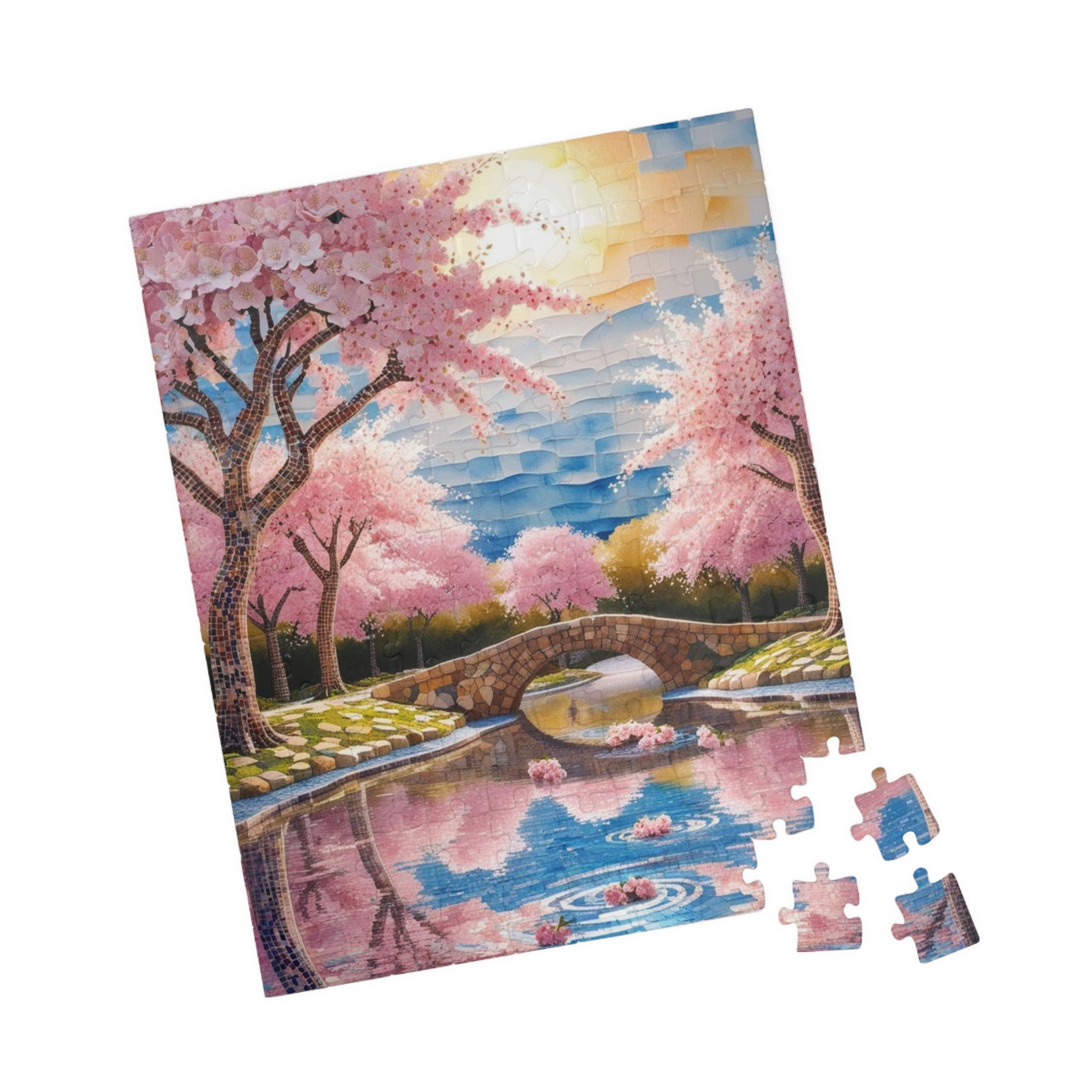 Charming Cherry Blossom Puzzle, 110-1014 Piece Floral Landscape Jigsaw Game, Nature Lover Gift, Family Activity, Seasonal Fun Puzzle The Puzzle Chest