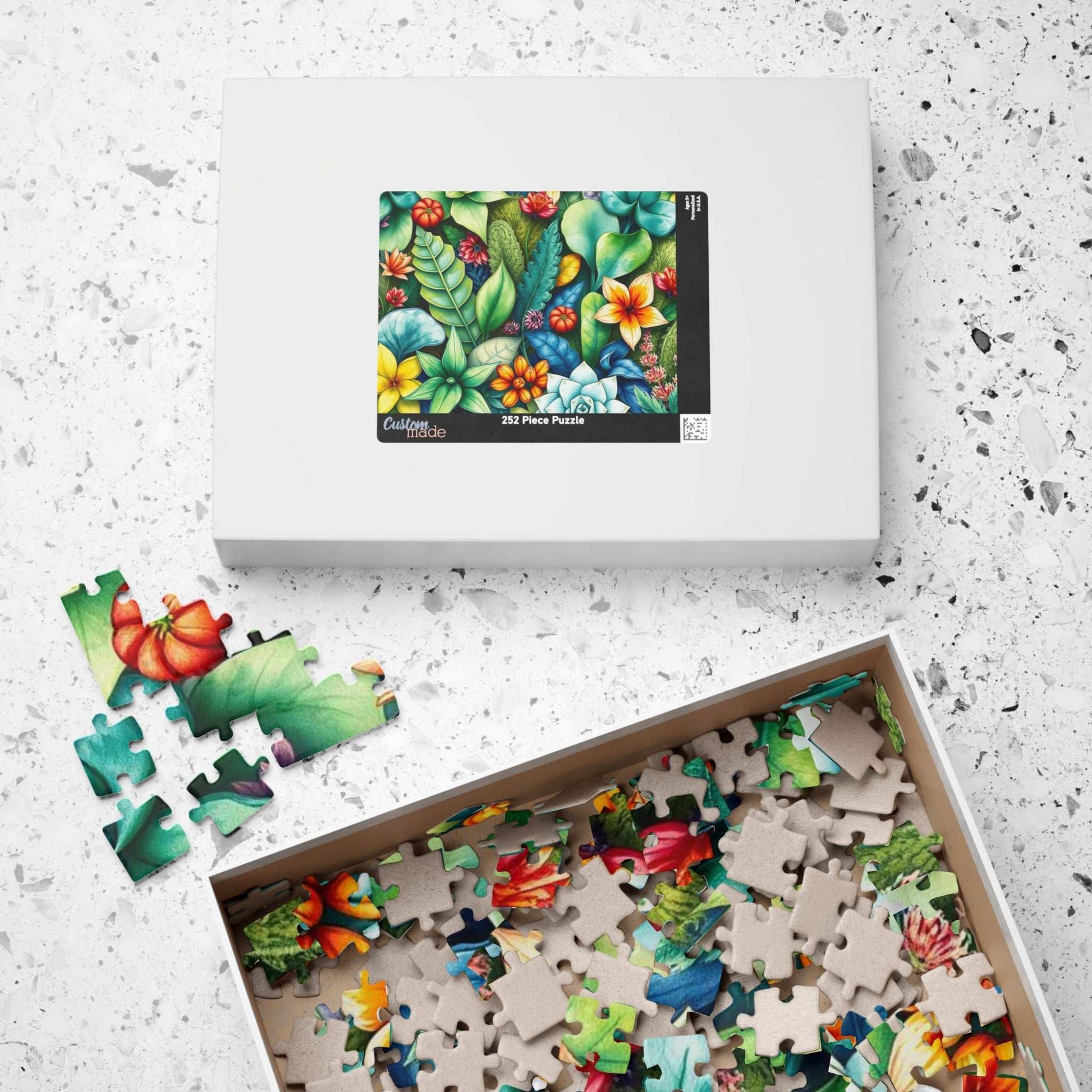 Wildflower Whirl Tropical Floral Puzzle, 110, 252, 520, 1014-piece Flower Puzzle, Botanical Game