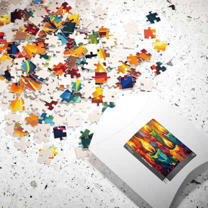Candlelight Jigsaw Puzzle for Adults - Cozy Abstract Candle Art Christmas Theme