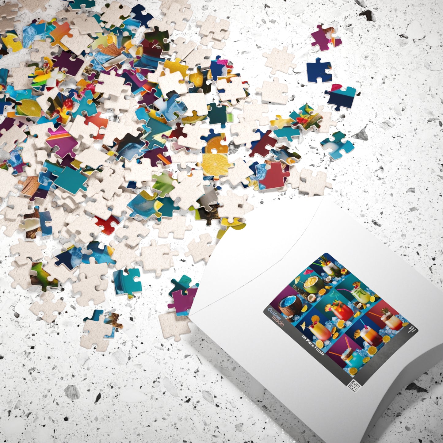 Tropical Drink Collage Puzzle, Relaxing Jigsaw Game for Adults, Solo Fun Quiet Leisure Activity, Colorful Cocktails Gift for Puzzle Lovers Puzzle The Puzzle Chest