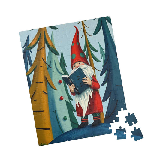 Nordic Gnome Singing Songbook – Scandinavian Folk Forest Music Jigsaw Puzzle 110 pcs (Vertical) Puzzle The Puzzle Chest
