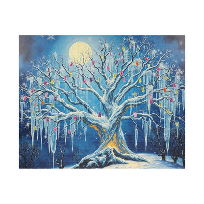 Winter Tree of Wishes Jigsaw Puzzle, 110-1014 Piece Holiday Gift for Friend, Family Activity, Christmas Winter Scene Cozy Home Entertainment