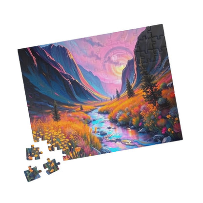 Mountain View Landscape Puzzle, 110-1014 Jigsaw Game for Adults, Colorful Art Puzzle for Relaxation, Nature Lover Gift, Family Fun Activity Puzzle The Puzzle Chest