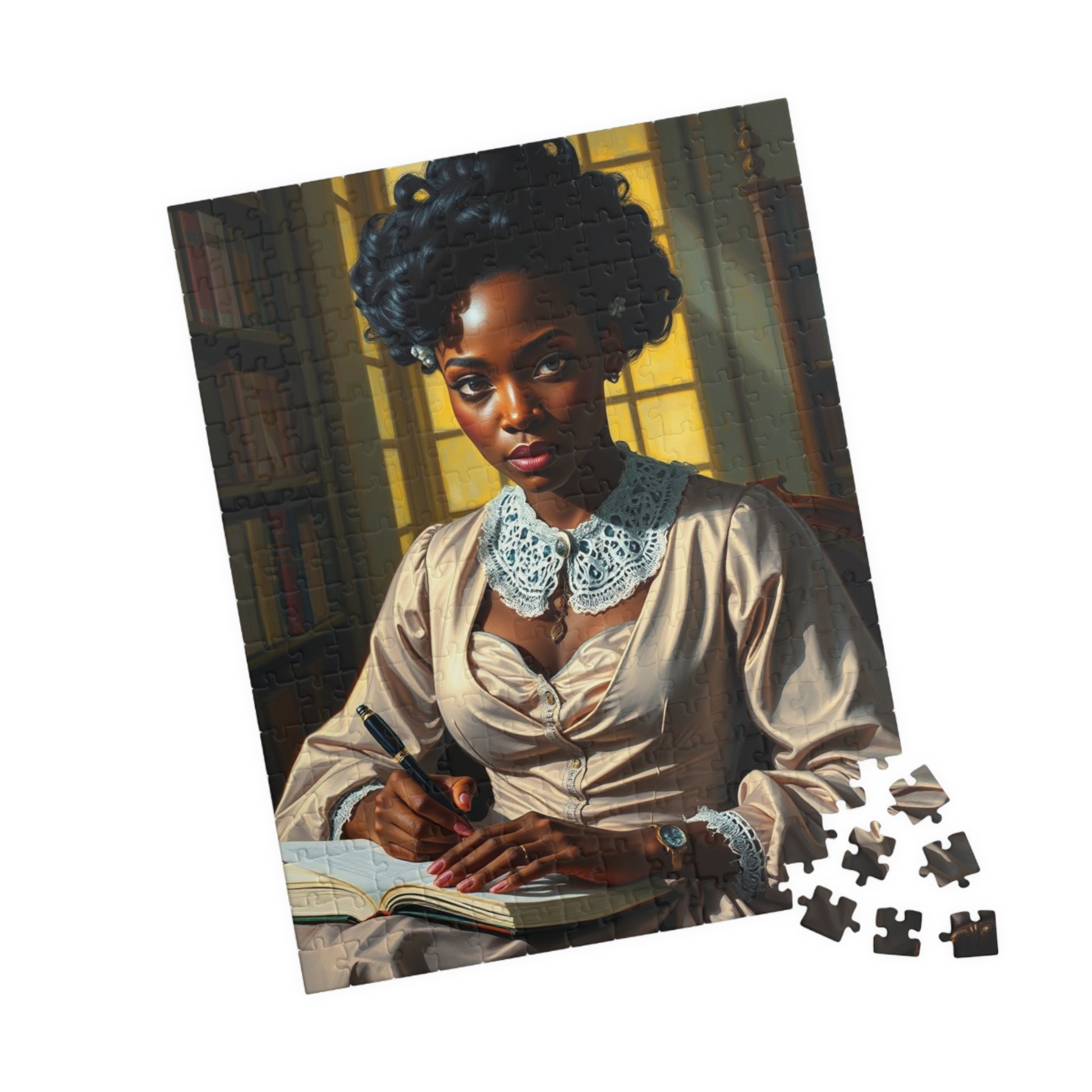 Elegant Vintage Puzzle - Black American Woman, Relaxing Gift for Her, Family Game Night, Art Collectors, Birthday Gift, Mindfulness Activity Puzzle The Puzzle Chest