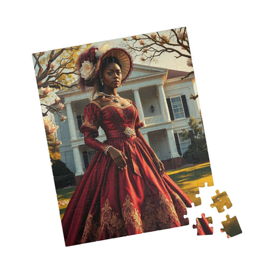 African American Heritage Jigsaw Puzzle- Victorian Black Woman, Afrocentric Artwork 110 pcs (Vertical) Puzzle The Puzzle Chest