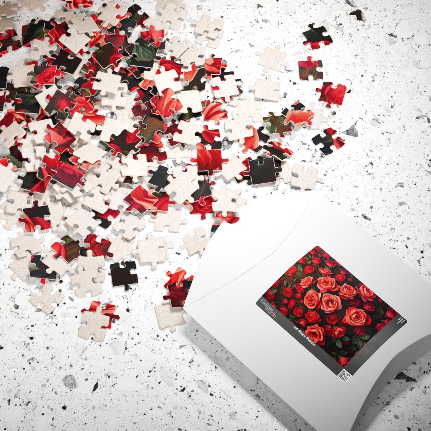 Elegant Rose Puzzle, Red Flowers Jigsaw Game for Adults, Relaxing Hobby, Gift for Garden Lovers, Puzzle Fans and Art Enthusiast, Family Fun Puzzle The Puzzle Chest