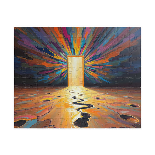 Colorful Doorway Jigsaw Puzzle | Tranquil Art Puzzle for Adults, Family Game Night or Solo Fun, Friend Gift for Puzzle Lover, Mindfulness 110 pcs (Horizontal) The Puzzle Chest