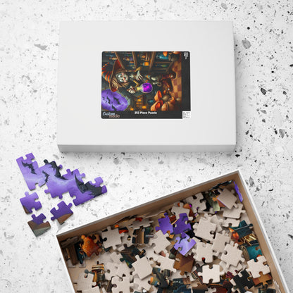 Witchy Potion Jigsaw Puzzle, Halloween Gift for Puzzle Lover, Indoor Adult Mindful Activity, Family or Solo Fun, Seasonal Home Decor