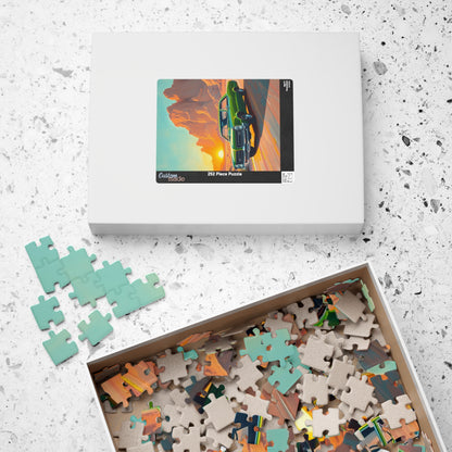 Vintage Car Sunset Puzzle, 110, 252, 520, 1014-piece 1966 GTO Auto Jigsaw Game, Nostalgic Gift, Family Game Night, Retro Vibe Car Enthusiast Puzzle The Puzzle Chest