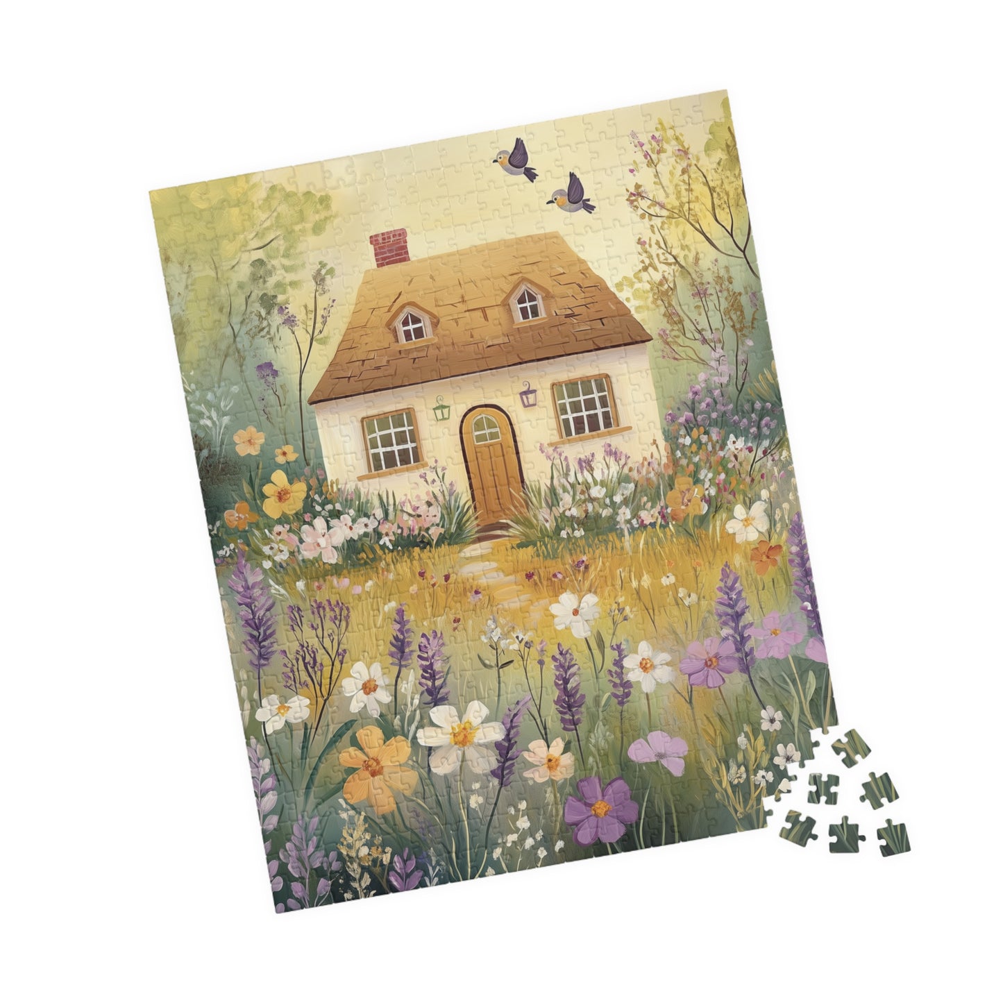 Cottage House and Flower Garden Jigsaw Puzzle 520 pcs (Vertical) Puzzle The Puzzle Chest