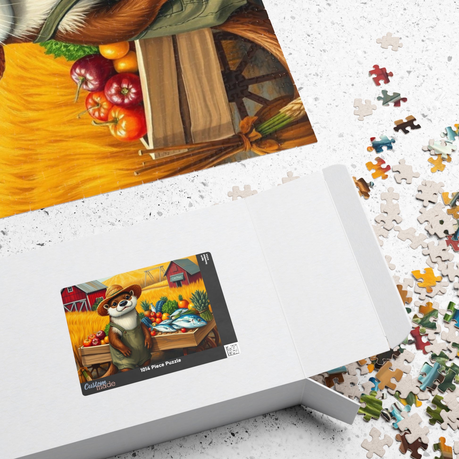 Whimsical Animal Jigsaw Puzzle, Otter Farm Scene, Fun Family Game Night, Perfect Gift for Adult and Animal Lover Puzzle The Puzzle Chest