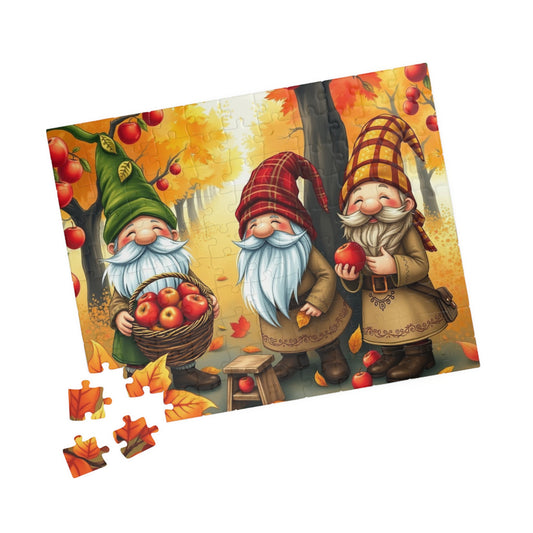 Apple Orchard Gnome Puzzle - Fall Themed Jigsaw Game Puzzle The Puzzle Chest