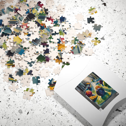 Surreal Dreamscape Puzzle, Oversized Fruit and Reflective Pools Jigsaw Game Inspired by Salvador Dali, Unique Giftable Puzzle, Mindfulness Puzzle The Puzzle Chest