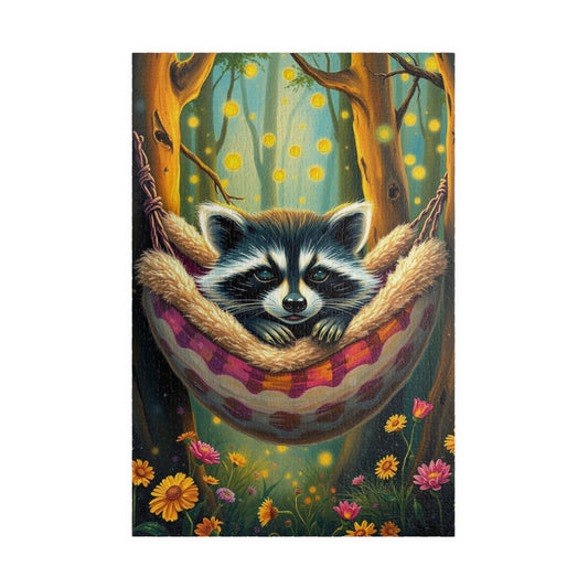 Whimsical Raccoon Puzzle, 110-1014-Piece, Nature-Themed Fun Family Activity, Gift for Animal Lovers, Cozy Home Entertainment, Brain Teaser 1014 pcs (Vertical) Puzzle The Puzzle Chest