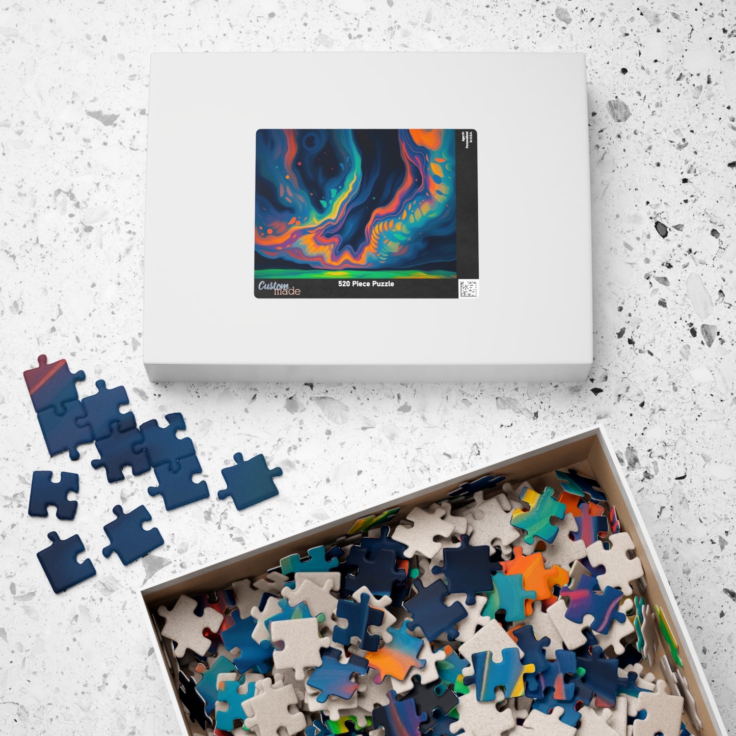 Vibrant Abstract Jigsaw Puzzle, Fun Family Indoor Activity, Gift for Kids and Adults, Puzzle Lovers Gift for Friends Puzzle The Puzzle Chest