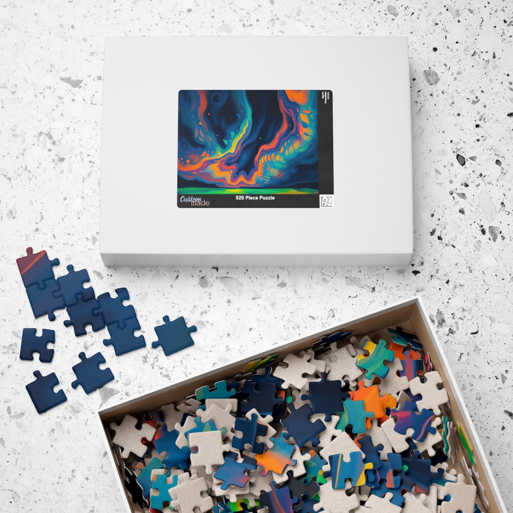Vibrant Abstract Jigsaw Puzzle, Fun Family Indoor Activity, Gift for Kids and Adults, Puzzle Lovers Gift for Friends Puzzle The Puzzle Chest