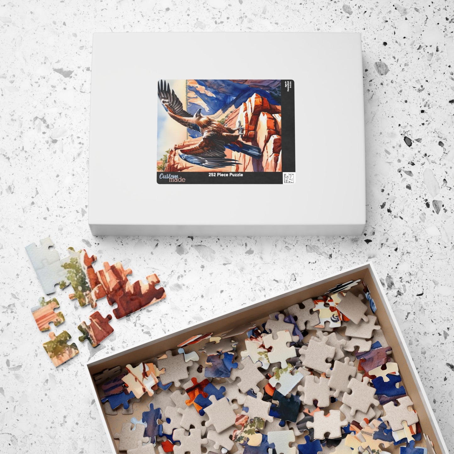 Puzzle - Golden Eagle Canyon Jigsaw Puzzle, 110/252/520/1014 Pieces, Wildlife Lover Gift, Nature Scene Art, Brain Teaser Game, Relaxing Puzzle The Puzzle Chest