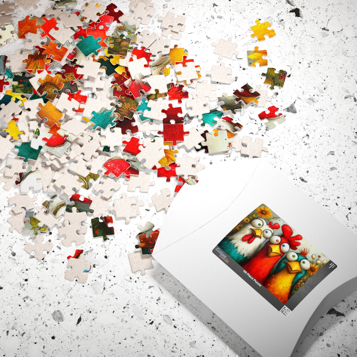 Colorful Cartoon Chickens Puzzle 110-520 Piece | Farm Animal Jigsaw Puzzle The Puzzle Chest
